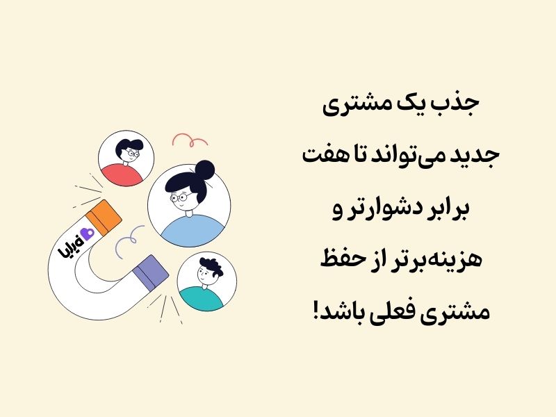 هزینه نگهداری مشتری فعلی، از جذب مشتری جدید کمتر است