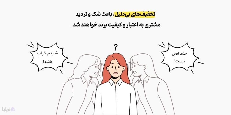 تخفیف دادن به مشتریان بدون دلیل موجه، باعث ضرر کسبوکار میشود.