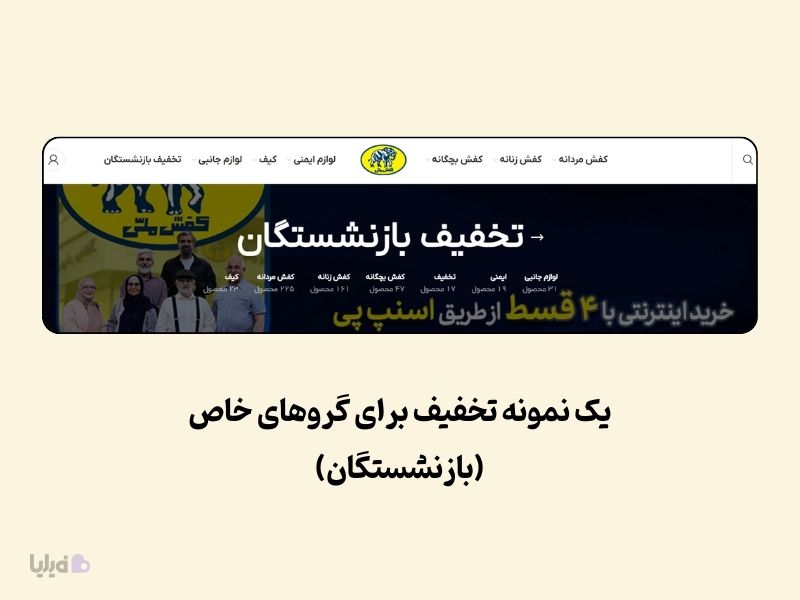 نمونه ای از روش تخفیف دادن به مشتری های گروههای خاص