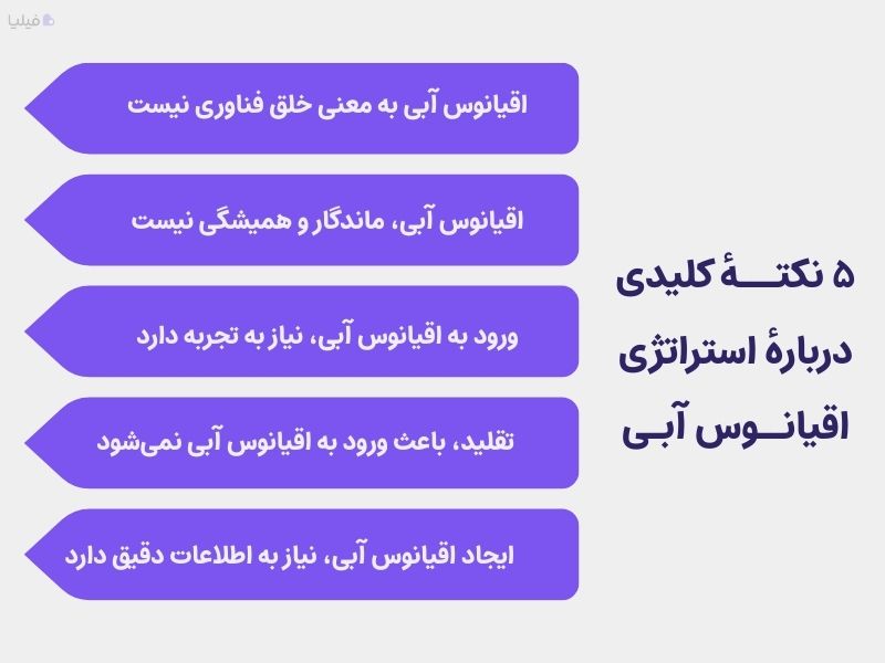 نکات کلیدی درباره استراتژی اقیانوس آبی