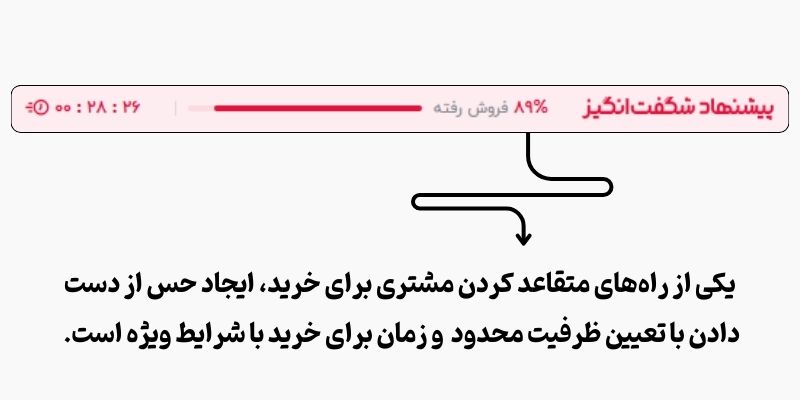 ایجاد حس کمیاب بودن و از دست دادن برای متقاعد کردن مشتری