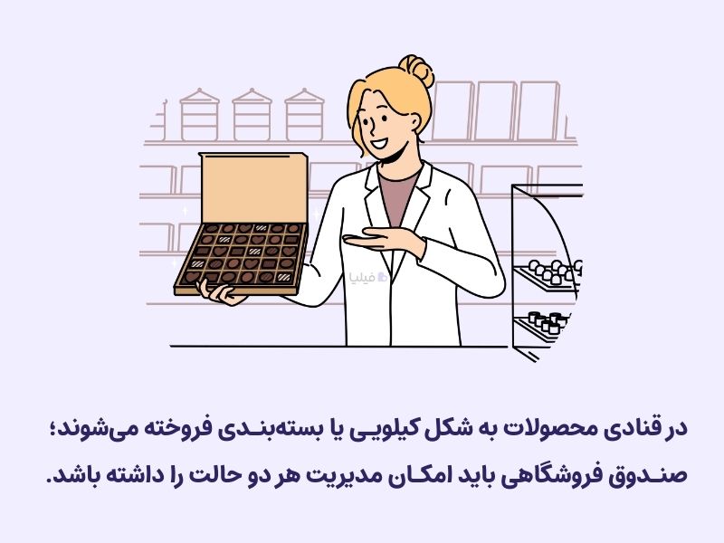 صندوق فروشگاهی قنادی چه ویژگیهایی دارد؟