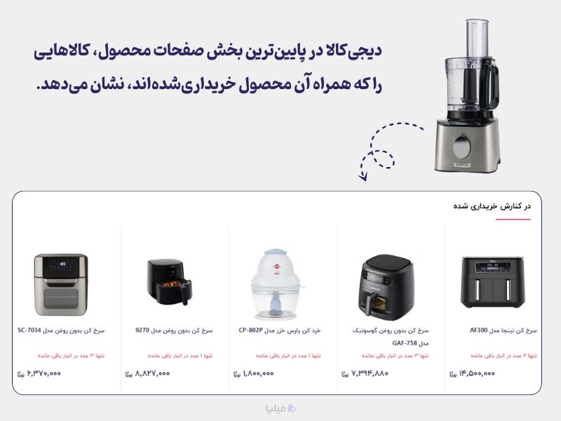 پیشنهاد خرید محصولات دیگر در دیجیکالا