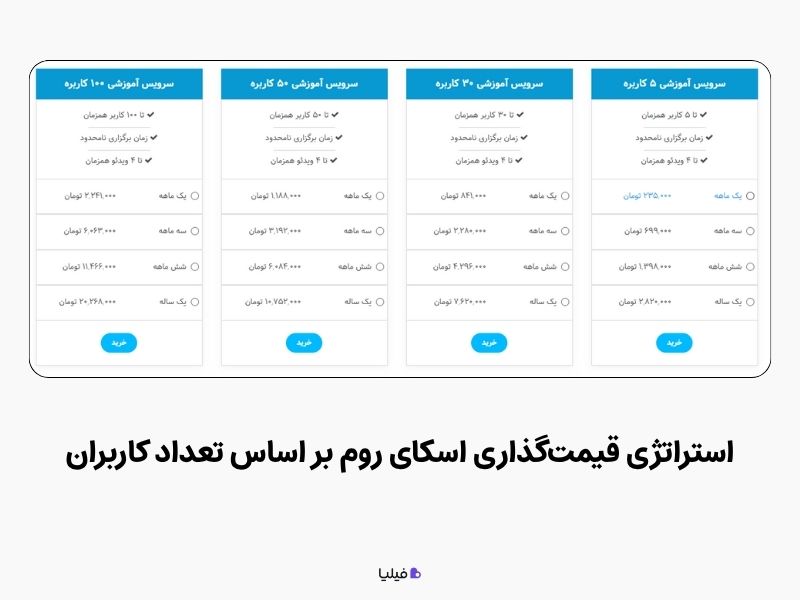 استراتژی قیمت گذاری بر اساس تعداد کاربران